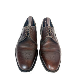 Canali Brown Leather Derby Dress Shoes